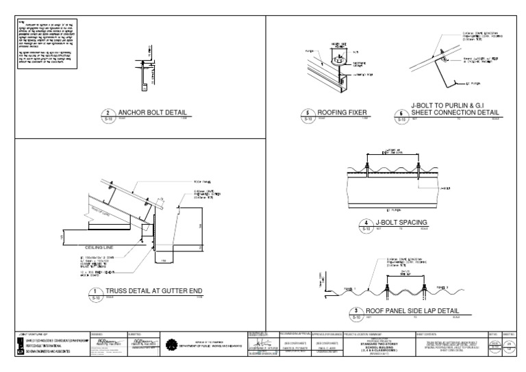Roofing Fixer 5 JBolt To Purlin & G.I Sheet Connection Detail 6 Anchor Bolt Detail 2 PDF
