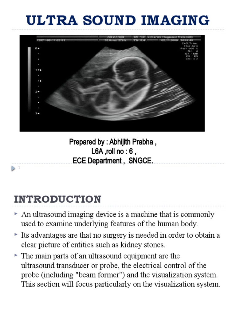 Ultrasound Imaging: Principles & Applications | PDF | Medical ...