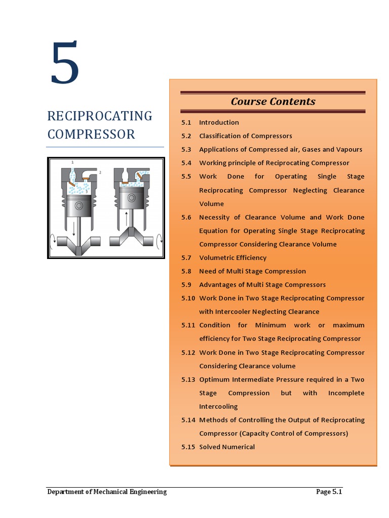 Reciprocating Compressor PDF Pump Piston