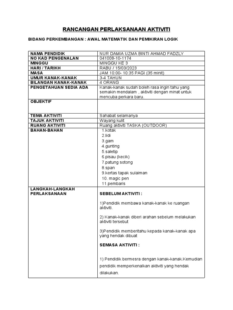 Format Rpa Damia | PDF