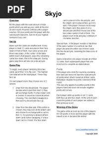Skyjo Printable Instructions PDF