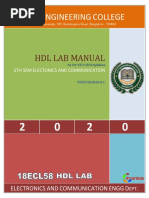 HDL Manual 2020 5th Sem E&CE 18ECL58