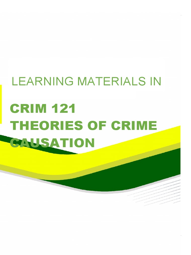 Theories of Crime Causation Overview | PDF | Id | Criminology