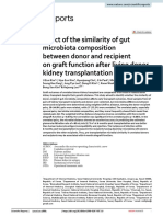 Effect of The Similarity of Gut Microbiota Composition Between Donor and Recipient On Graft Function After Living Donor Kidney Transplantation