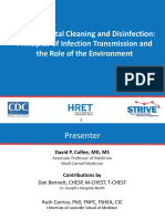 Environmental cleaning and disinfection: Principles of infection transmission and the role of the environment