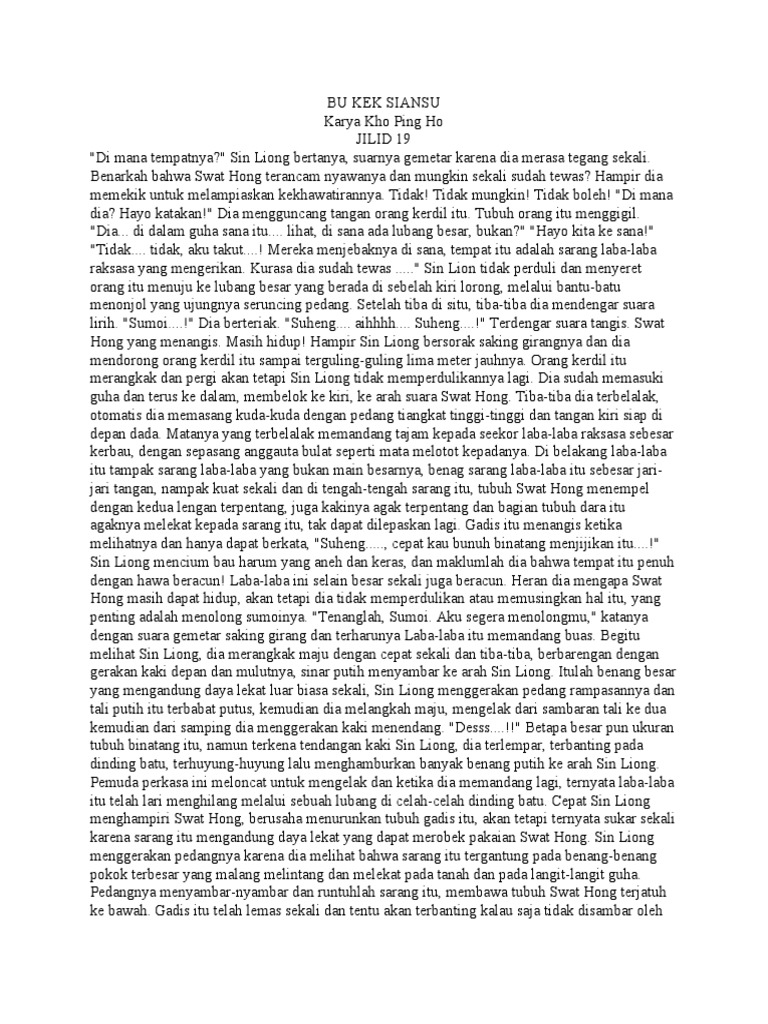 Bu Kek Siansu 19 | PDF