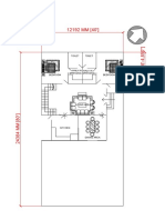 Architectural floor plan layout for 80' x 40' home