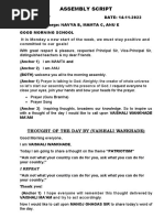 Annual Day 200910 Welcome Speech | PDF