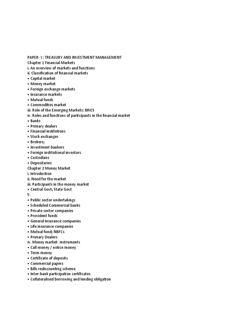 TREASURY PDF Money Market Banks