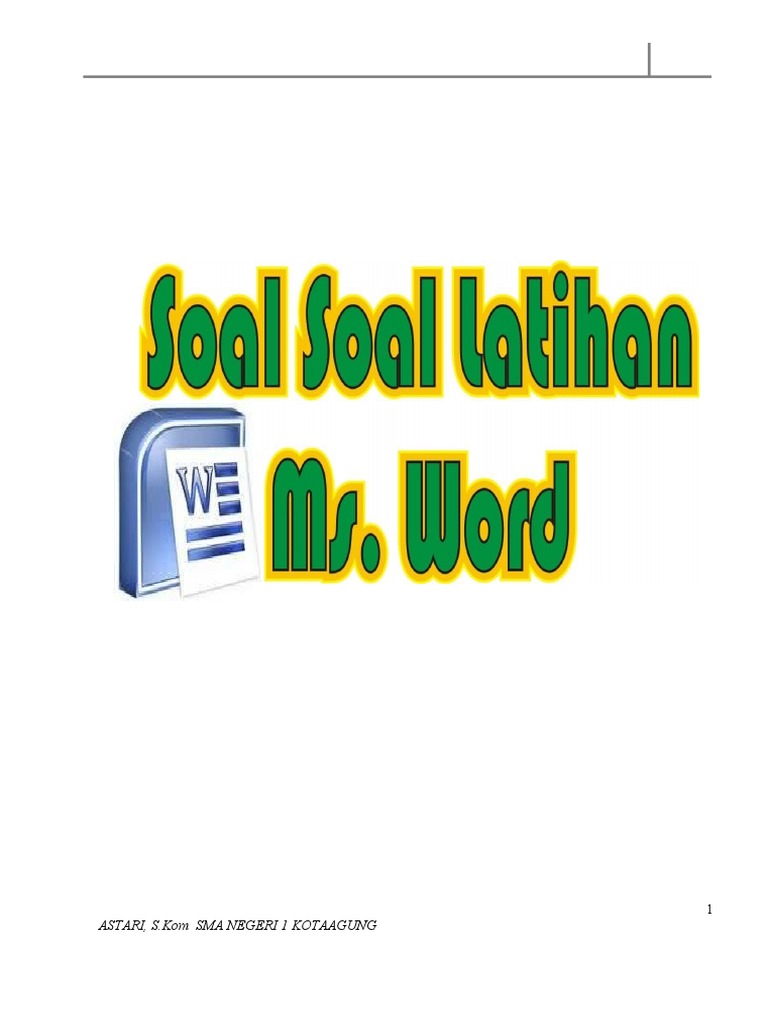 Soal Latihan Ms Word | PDF