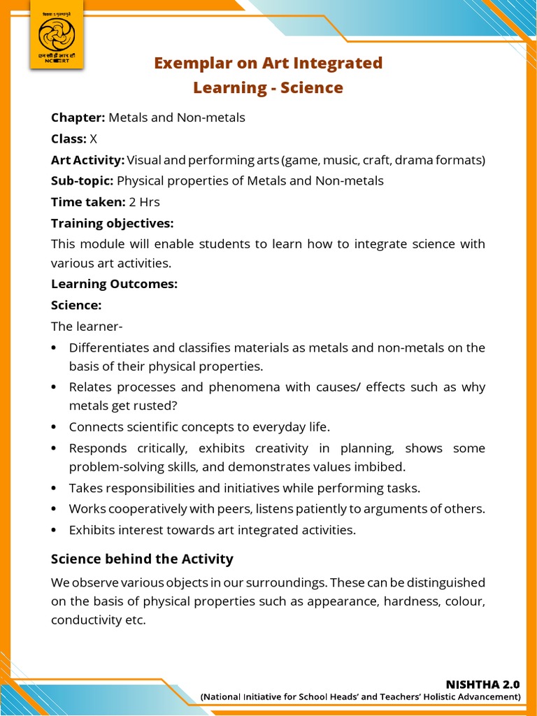 4 18 Eng Exemplar On Art Integrated Learning Science | PDF | Learning ...