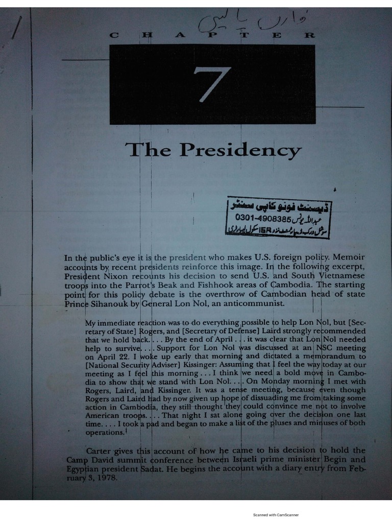 Role of President in Foreign Policy Making PDF