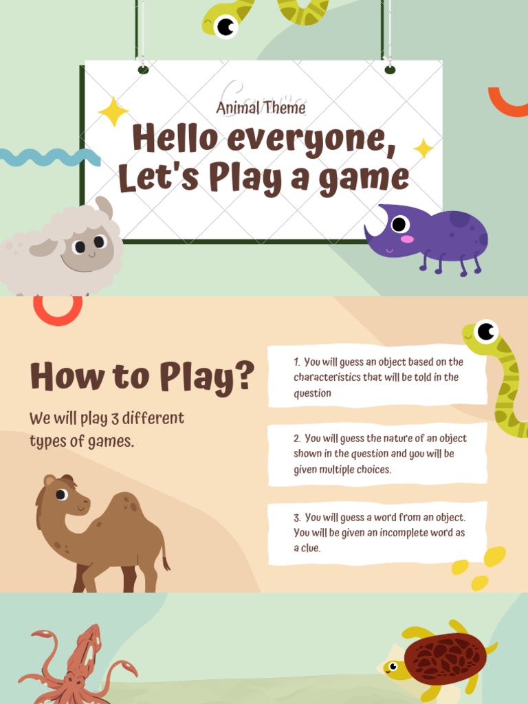 Animals Quiz Pdf Games Activities Self Improvement
