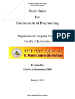 Fundamentals of Programming