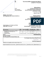 Tax Invoice for Wet Grinder