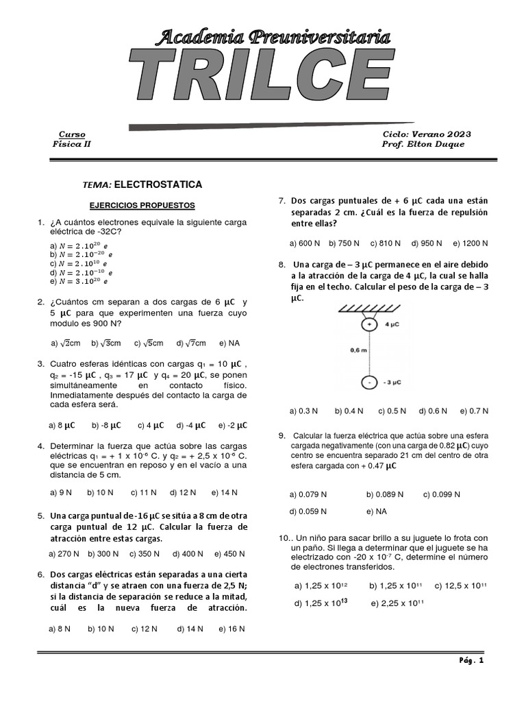 Electrostatica Ficha 3 | PDF | Electrostática | Ingeniería de Edificación