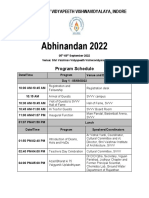 Abhinandan 2022 Schedule