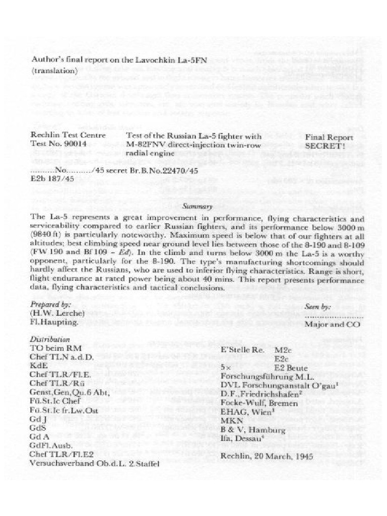 La5 Rechlin Test PDF