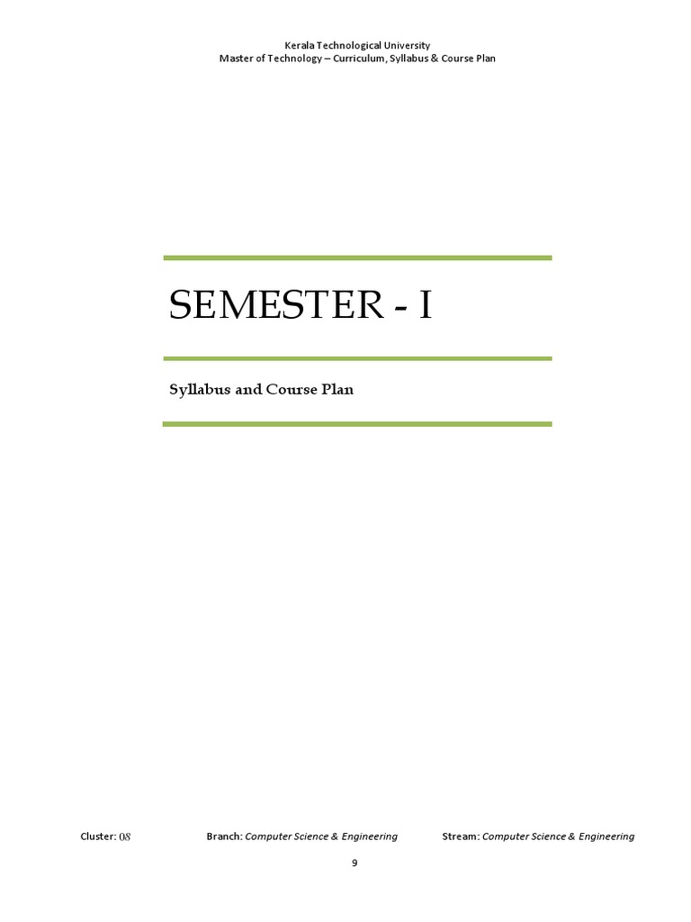 KTU MTech CSE 2015scheme S1 2015 Syllabus | PDF | Computer Network ...