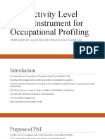 Pool Activity Level (PAL) Instrument For Occupational Profiling