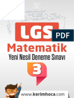 KERİMHOCA LGS Matematik Deneme Sınavı-3