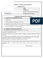 Assignment Cover Page (Theory)