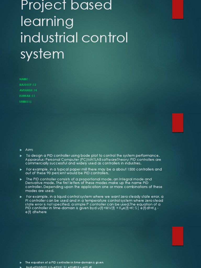 Project based learning ics[1] | PDF | Control Theory | Feedback