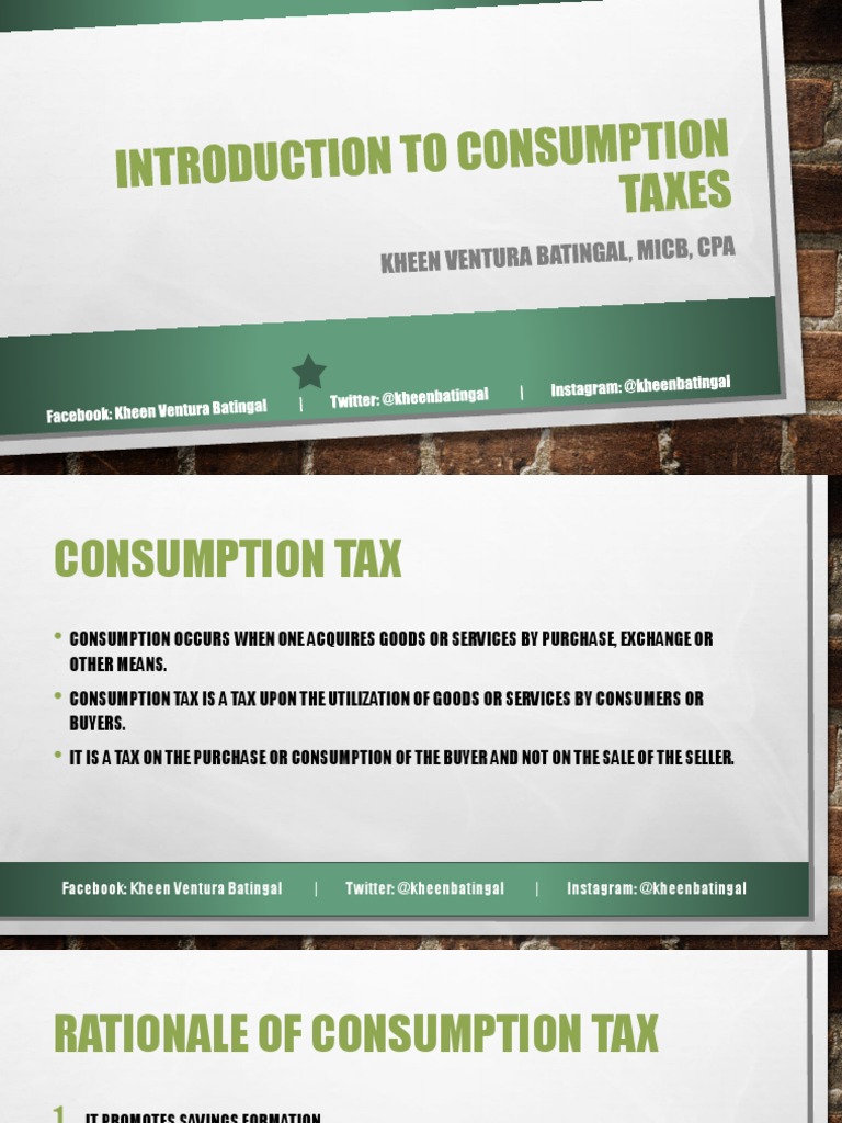 Understanding Consumption Tax Rationale | PDF | Value Added Tax | Taxes