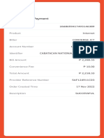 Receipt of Bill Payment