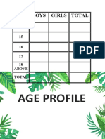 Age Profile: Age Boys Girls Total