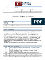 FA22 Fundamentals of Management and Organization