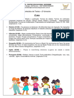 Conteúdos de Testes - 2º Bimestre: Rua Ivo Borges, 348 Recreio - 3627-6339/973092400