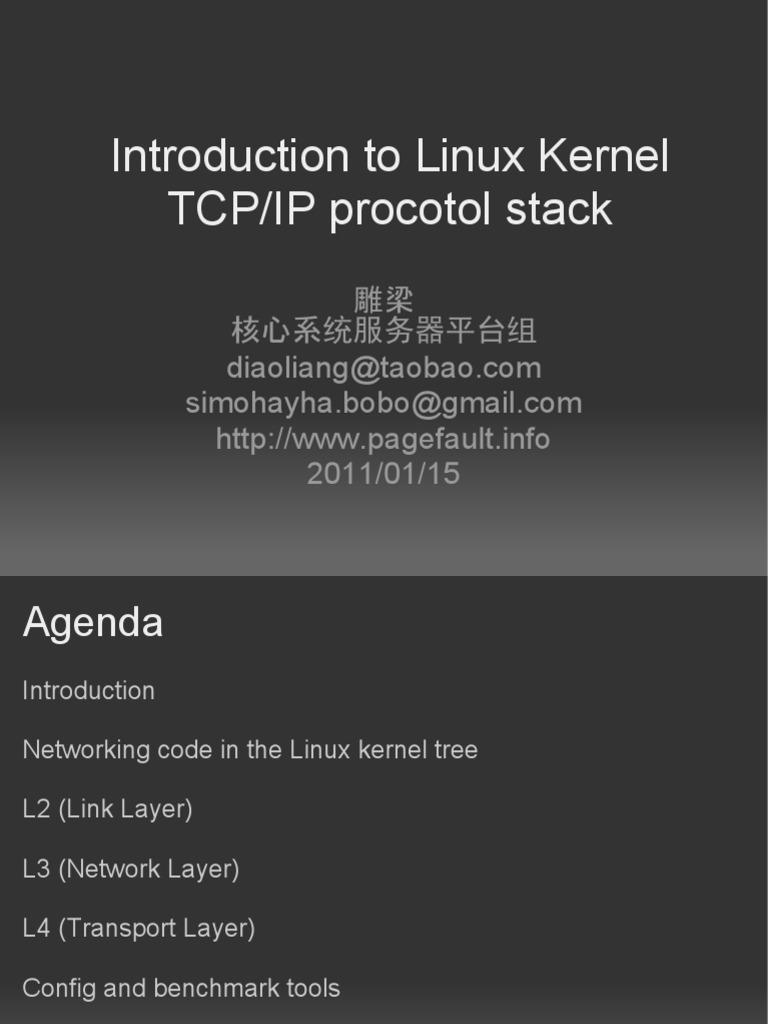 Lecture 08 1 introduction to linux kernel tcpip ptocotol stack