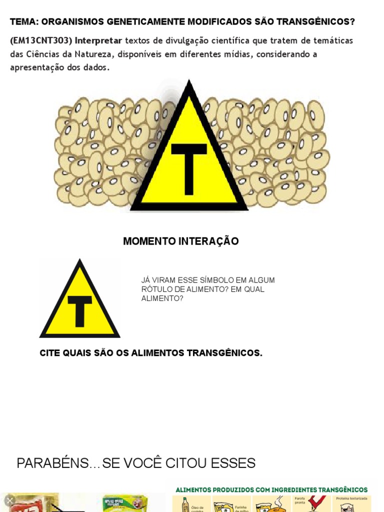 Transgênico | PDF | Ciências e Matemática