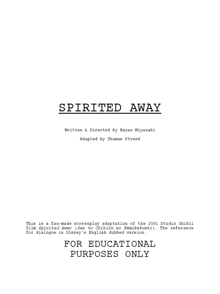 Spirited Away Comic Download