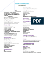 Syllabus For Term II Class XI Aemmf DJ