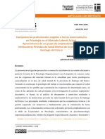 Competencias Profesionales Exigidas A Los Licenciados en Psicología