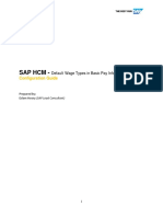 SAP HCM - Default Wage Types - Info Type 0008