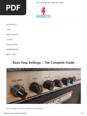 Bass Amp Settings - The Complete Guide - BassOx