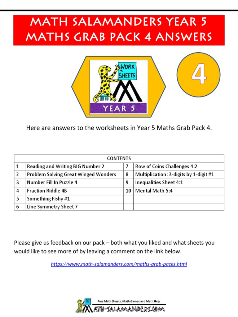 Maths year 5 worksheet answers pdf mathematics elementary mathematics