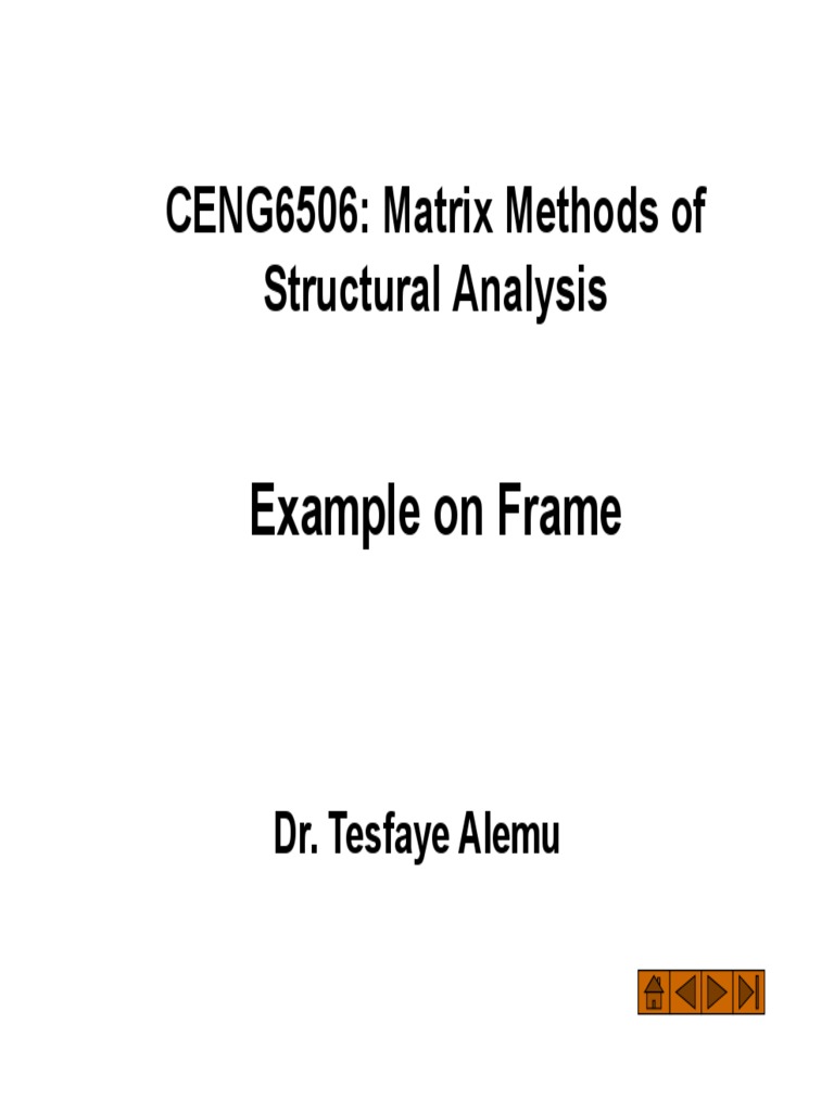 T7.3 Example Frame | PDF | Structural Analysis | Geometry