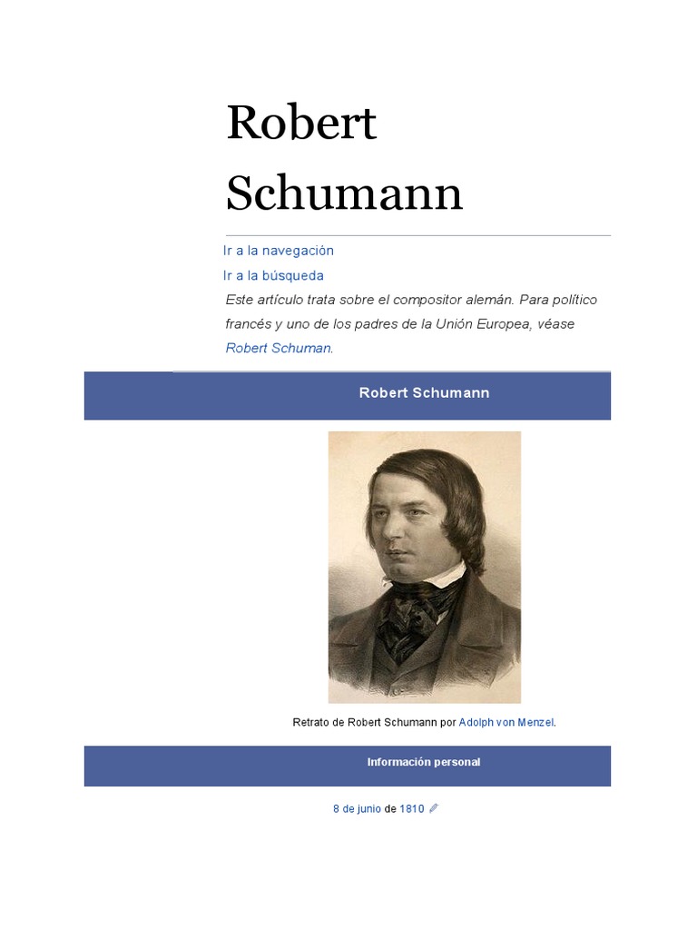 Robert Schumann | PDF | Robert Schumann