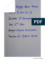 Signals and Systems Final Notes D-19F-TE-15