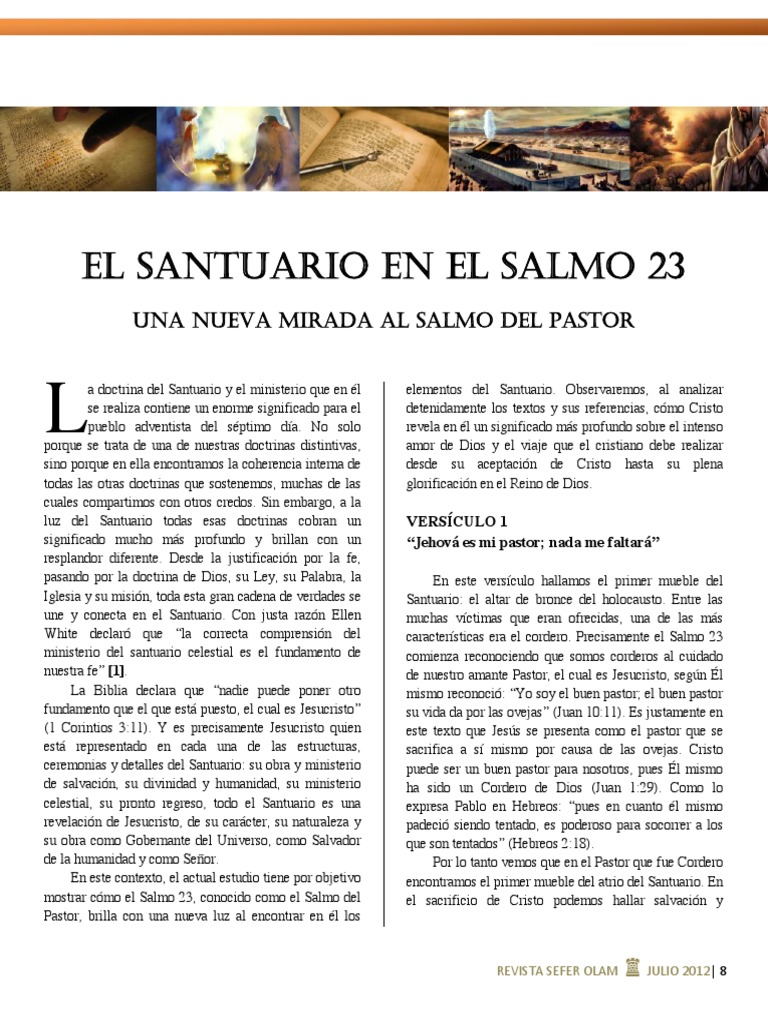 El Santuario en El Salmo 23 | PDF | Salmos | Cristo (título)