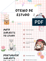 Roteiros de estudos para Math, Portuguese e preparação para exames