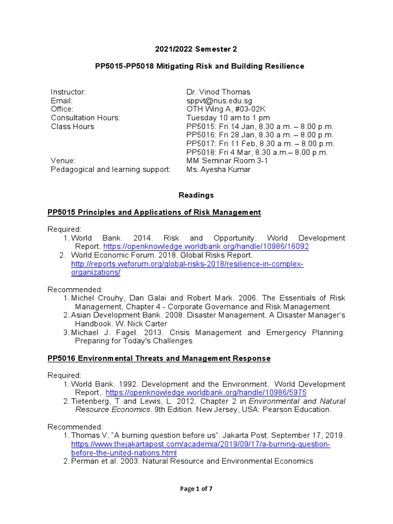PP5015-PP5018 Mitigating Risk and Building Resilience | PDF | Climate ...