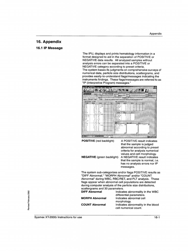 Sysmex XT 2000i Instructions For Use PDF