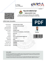 Malaysia eVISA Certificate GLAC H SHA GULSHAN KUMAR SHA