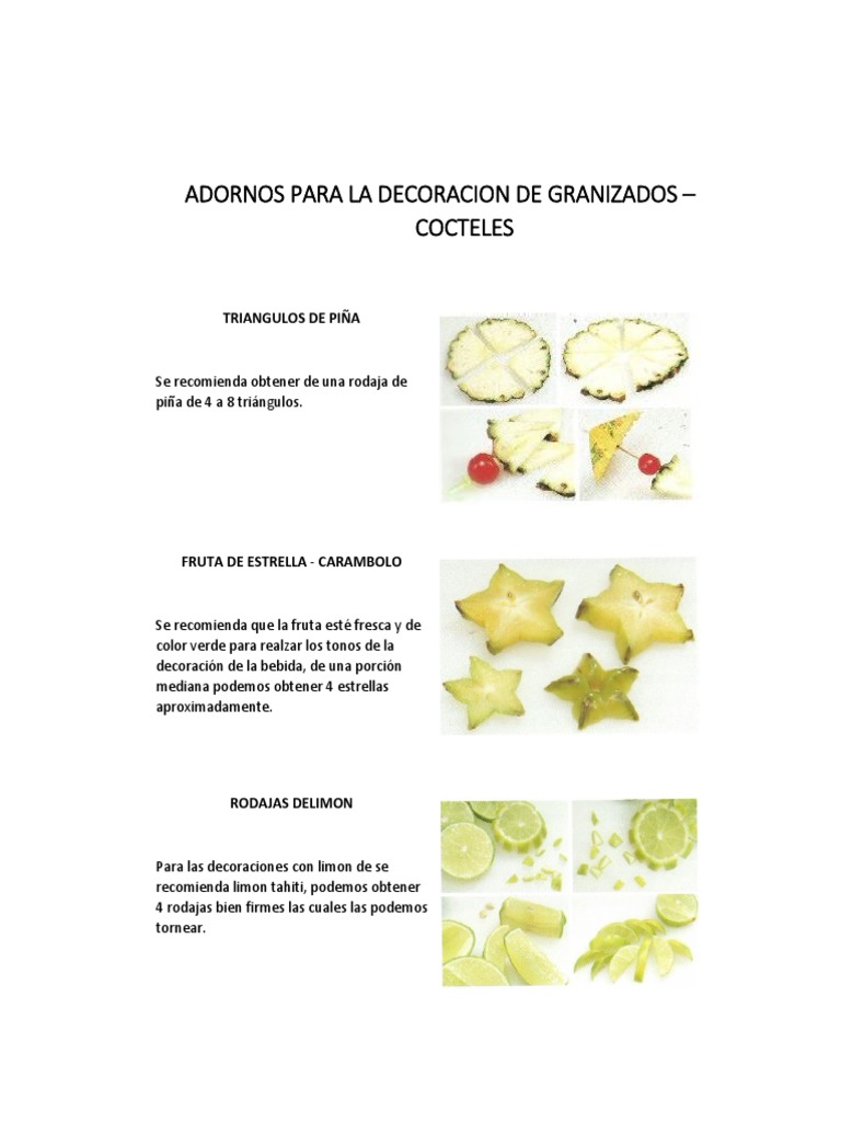 Adornos para La Decoracion de Cocteles PDF