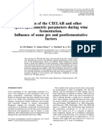 Evolution of the CIELAB and Other Spectrophotometric Parameters During Wine Fermentation. Influence of Some Pre and Postfermentative Factors